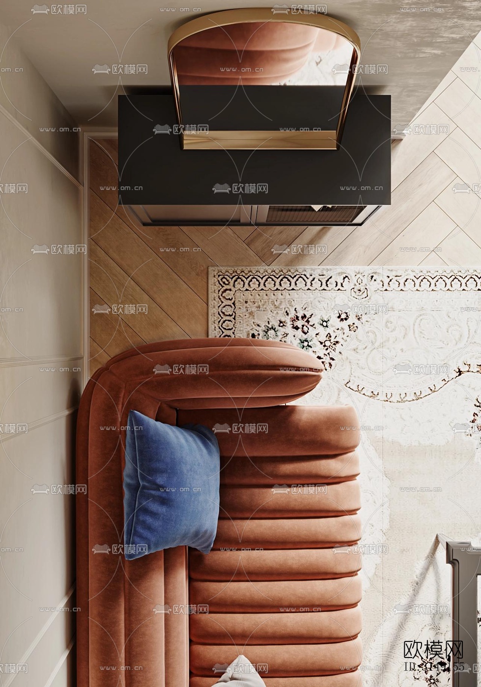 法式平层效果图下载（渲染图10）