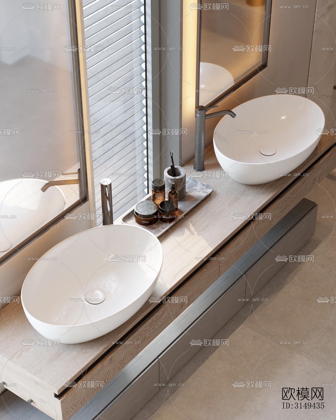 现代平层效果图下载（渲染图17）