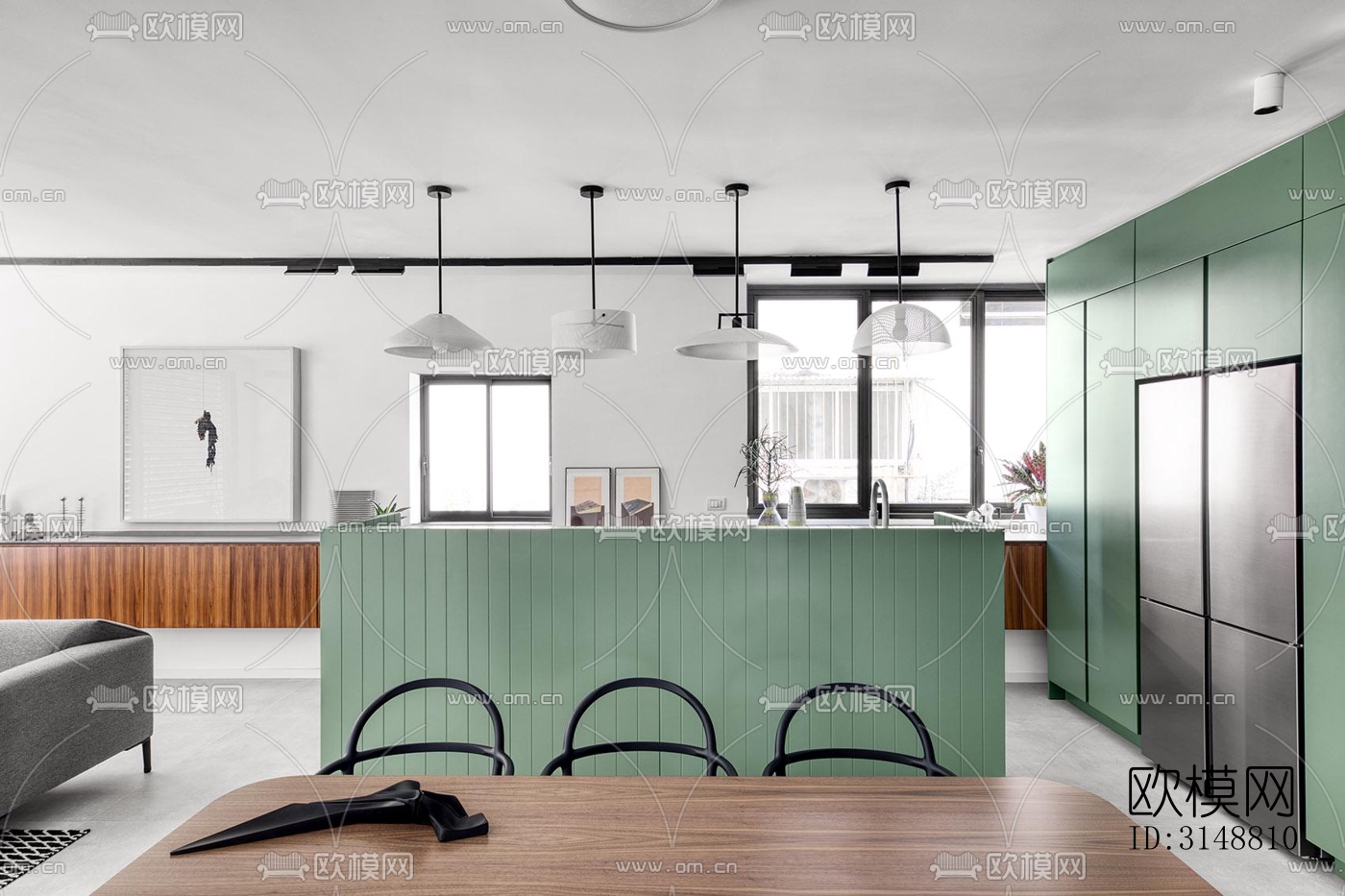 北欧平层效果图下载（渲染图8）