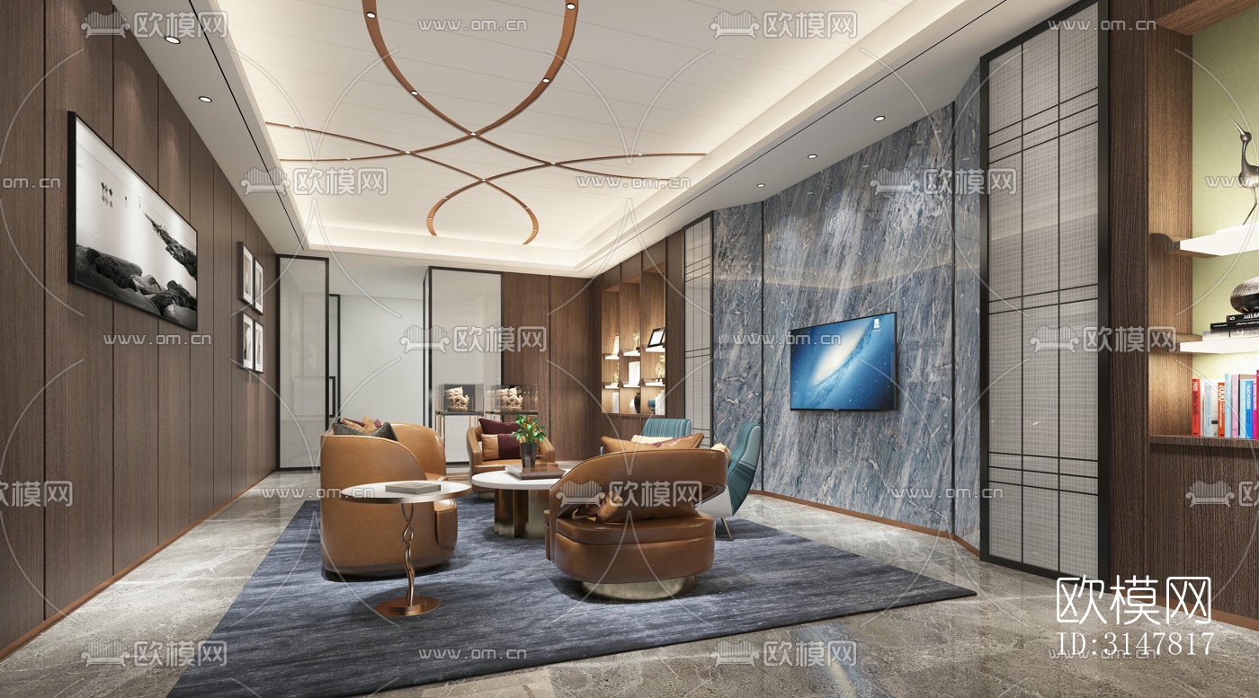 现代售楼处效果图下载（渲染图7）