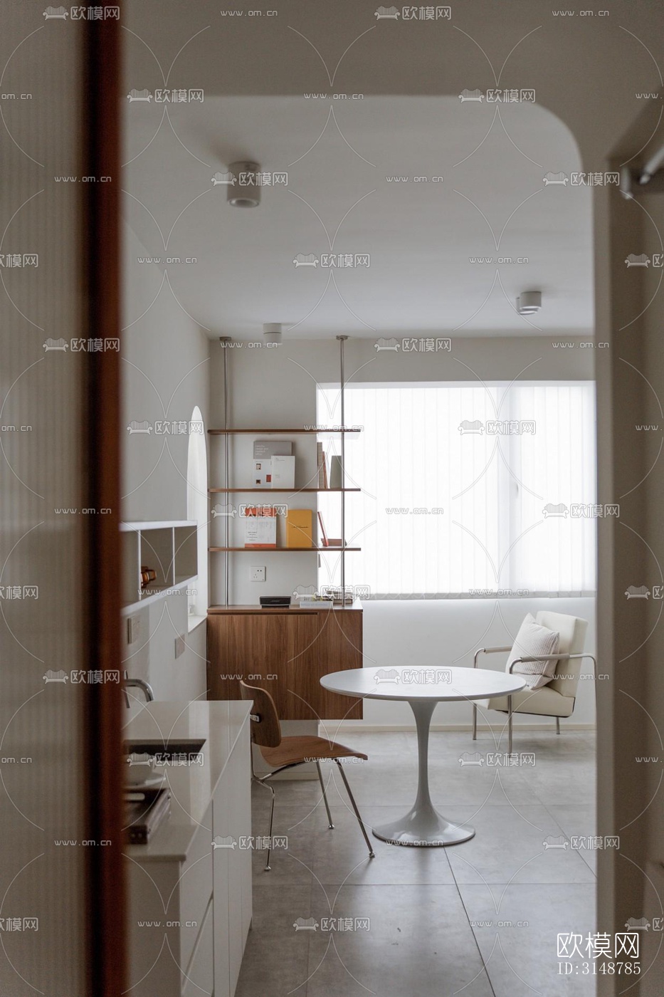 侘寂平层效果图下载（渲染图6）