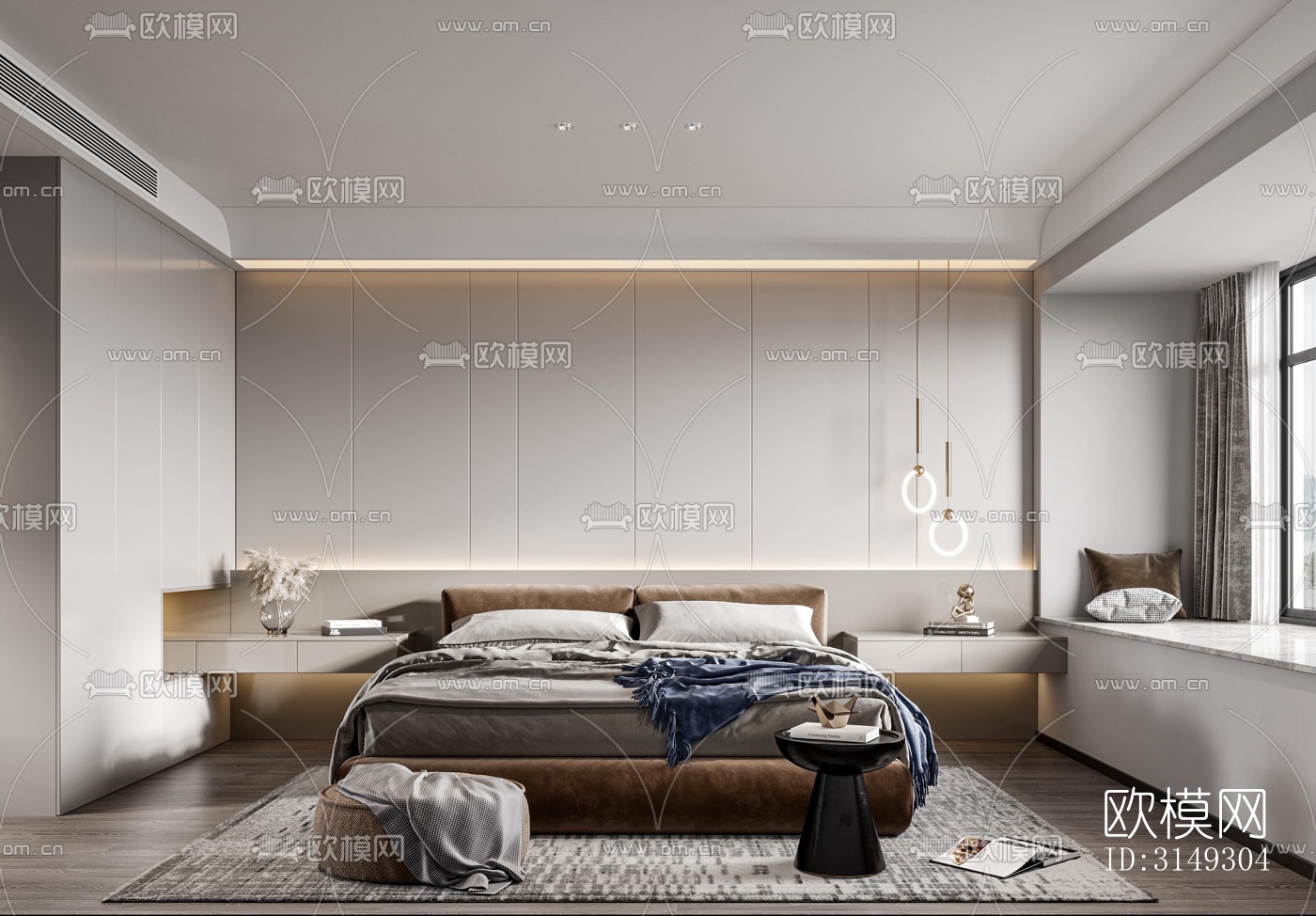 现代平层效果图下载（渲染图9）