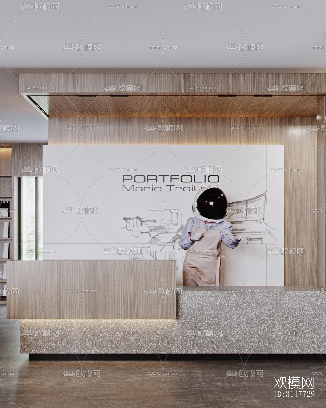 现代图书馆效果图下载（渲染图7）