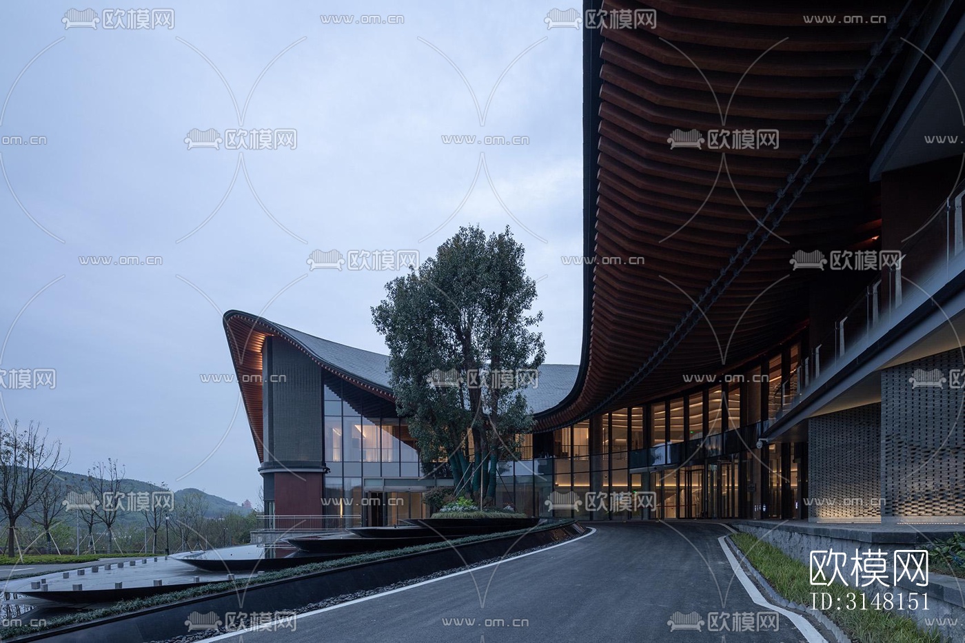 现代酒店民宿效果图下载（渲染图10）