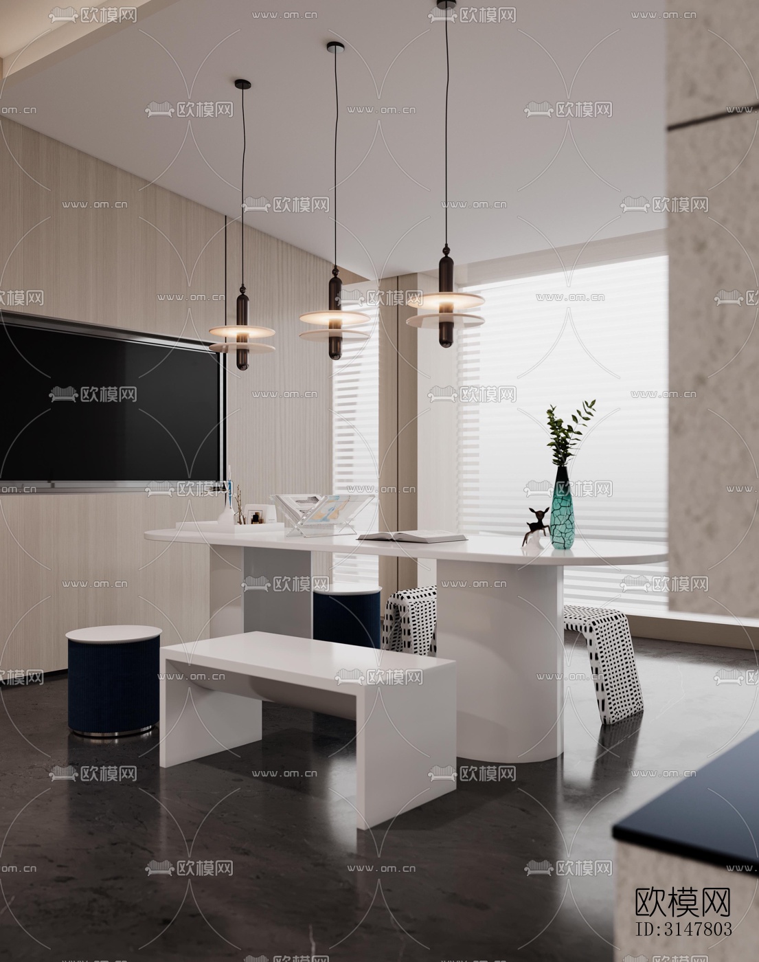 现代售楼处效果图下载（渲染图14）