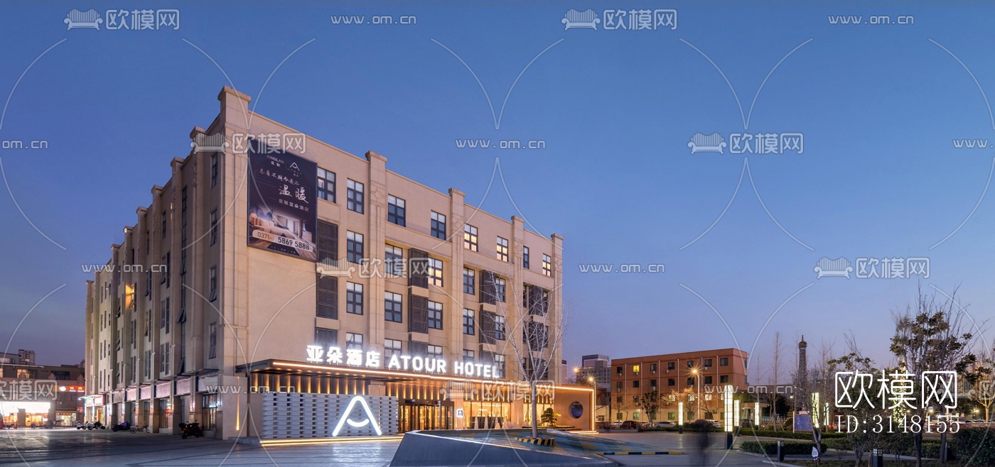 现代酒店民宿效果图下载（渲染图5）