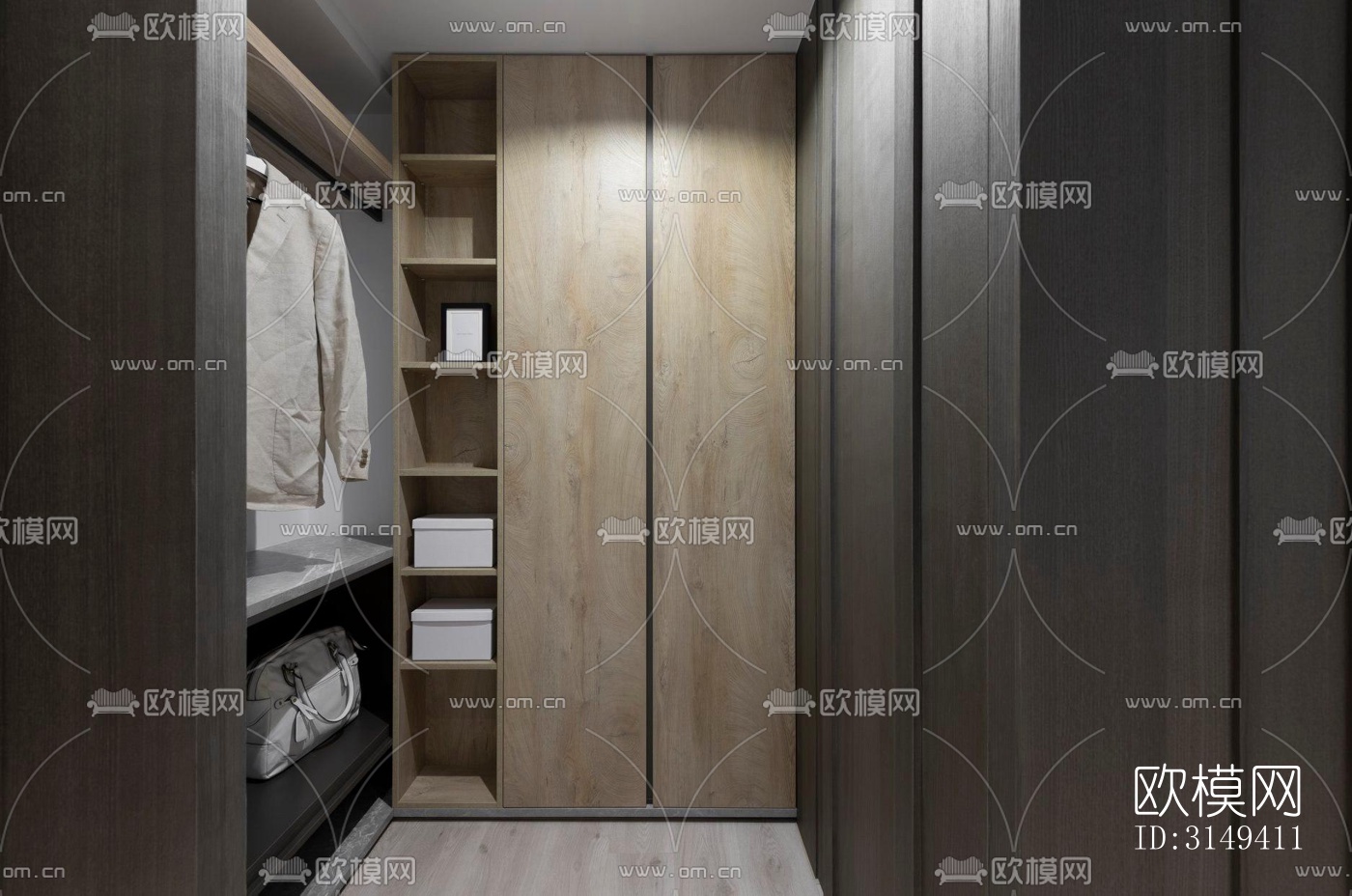 现代平层效果图下载（渲染图3）