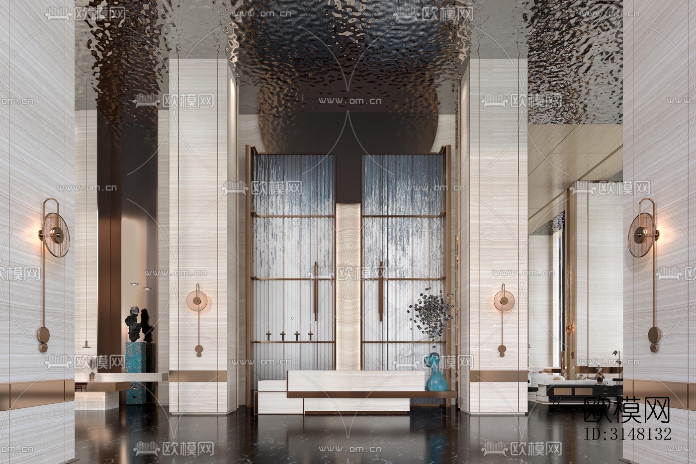 现代酒店民宿效果图下载（渲染图14）