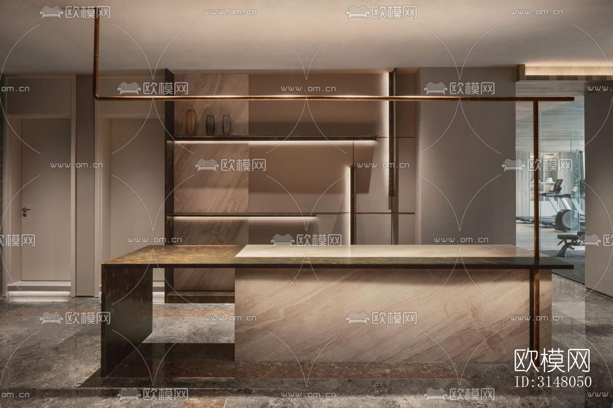 现代酒店民宿效果图下载（渲染图6）