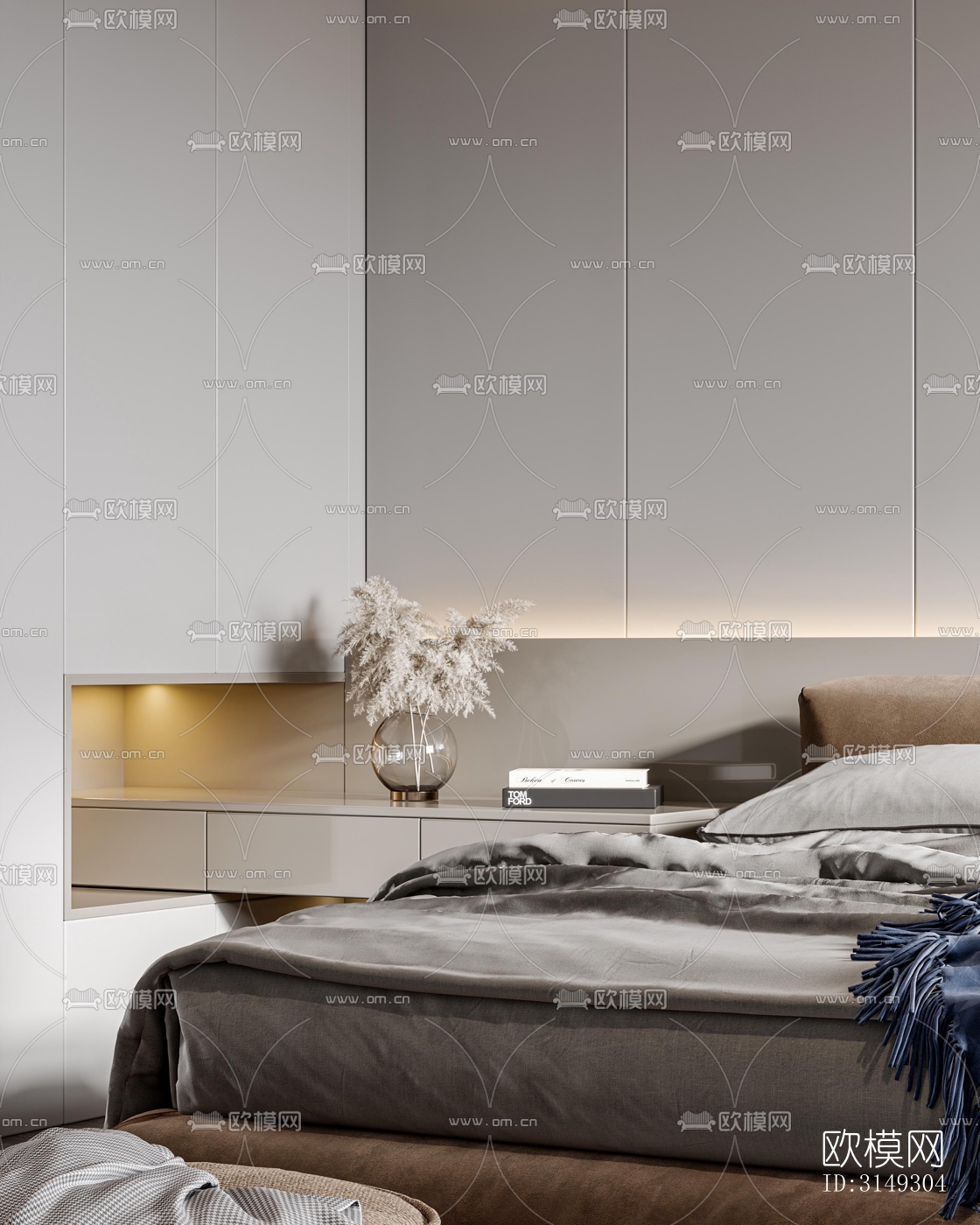 现代平层效果图下载（渲染图8）