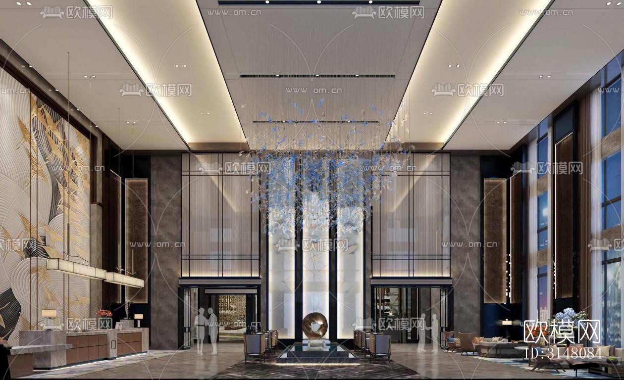 现代酒店民宿效果图下载（渲染图5）