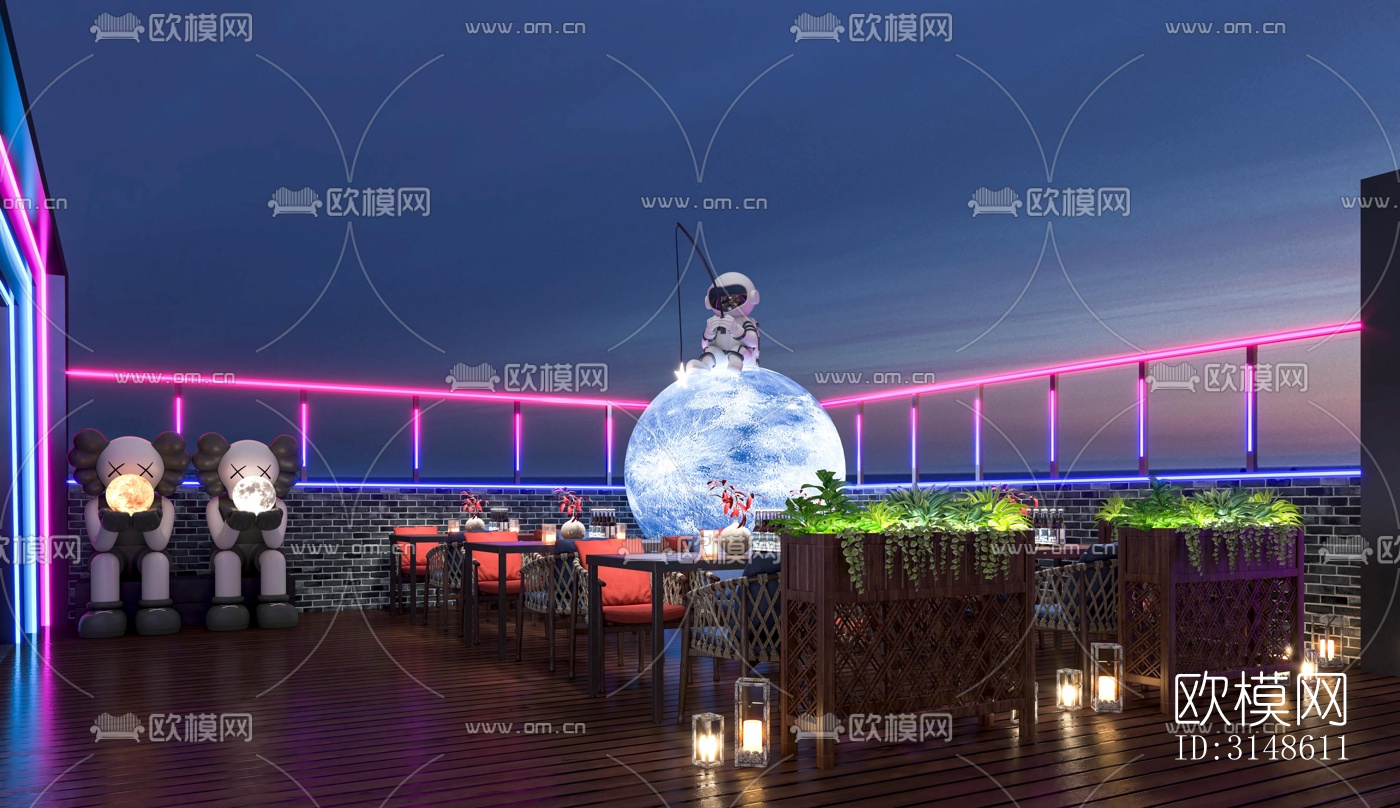 现代酒吧效果图下载（渲染图7）