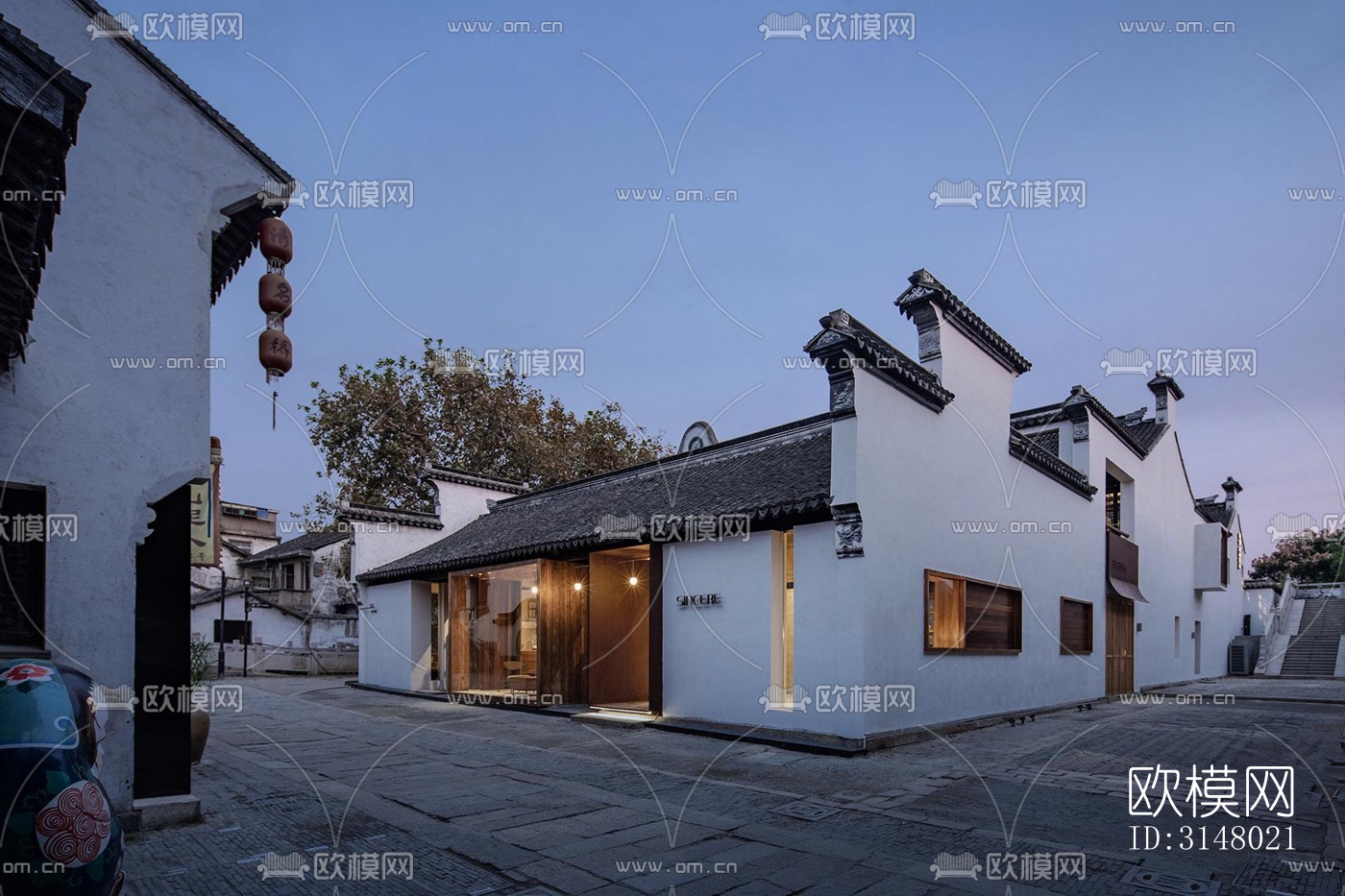 新中式酒店民宿效果图下载（渲染图16）