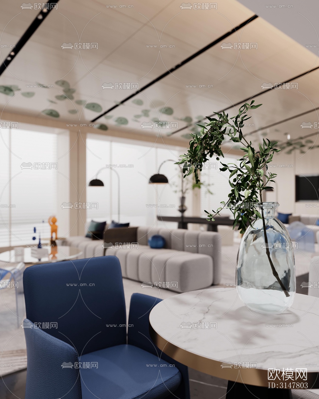 现代售楼处效果图下载（渲染图18）