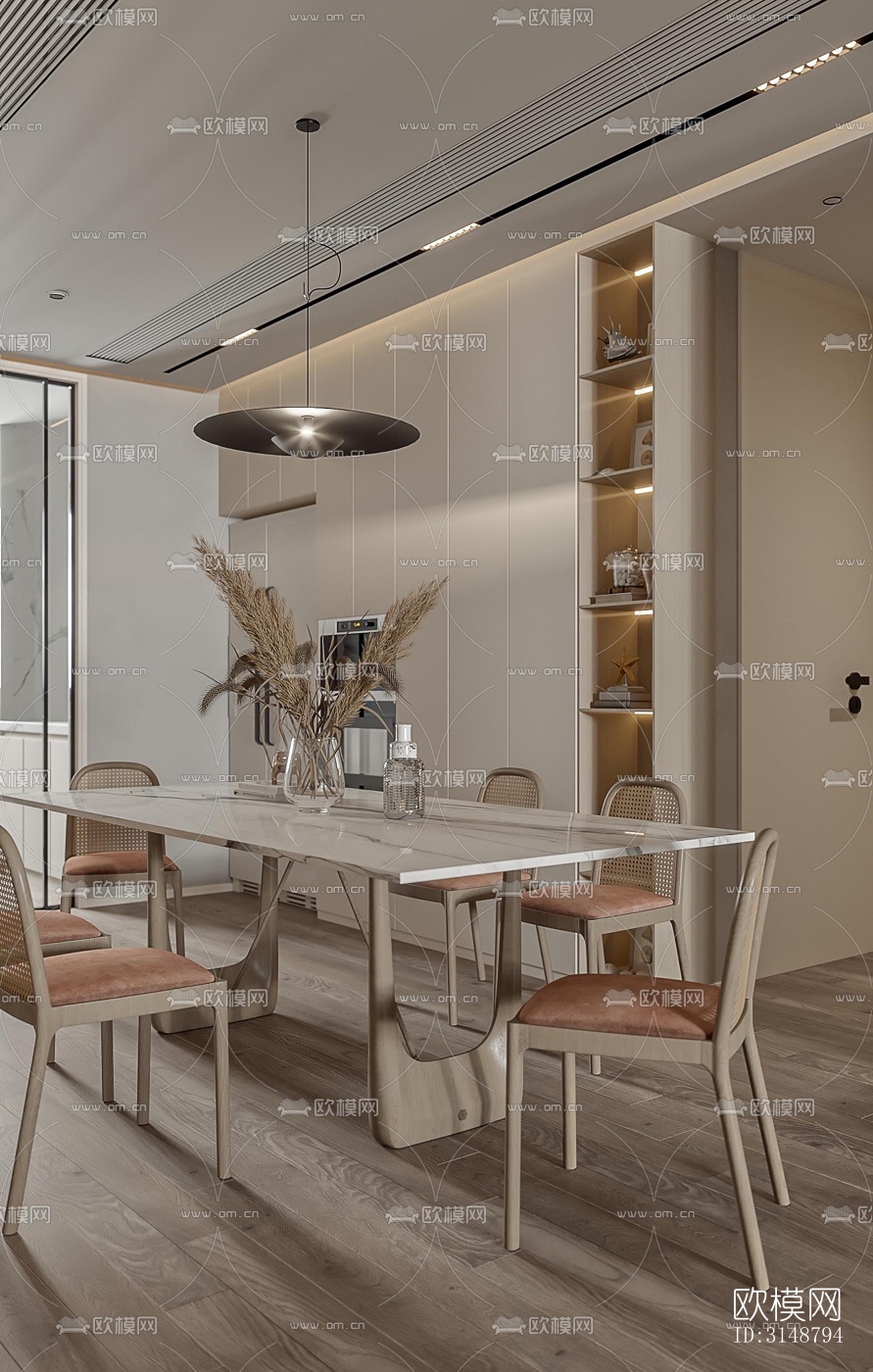 侘寂平层效果图下载（渲染图4）