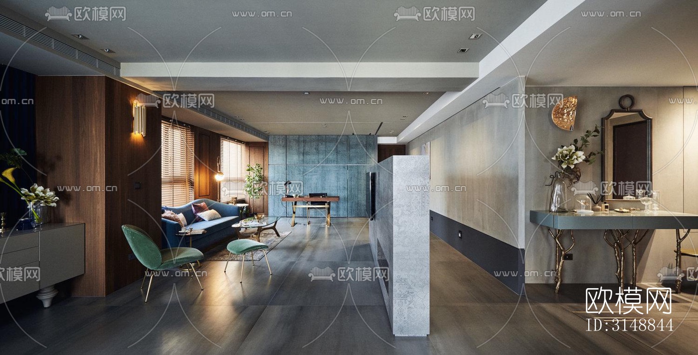 北欧平层效果图下载（渲染图4）