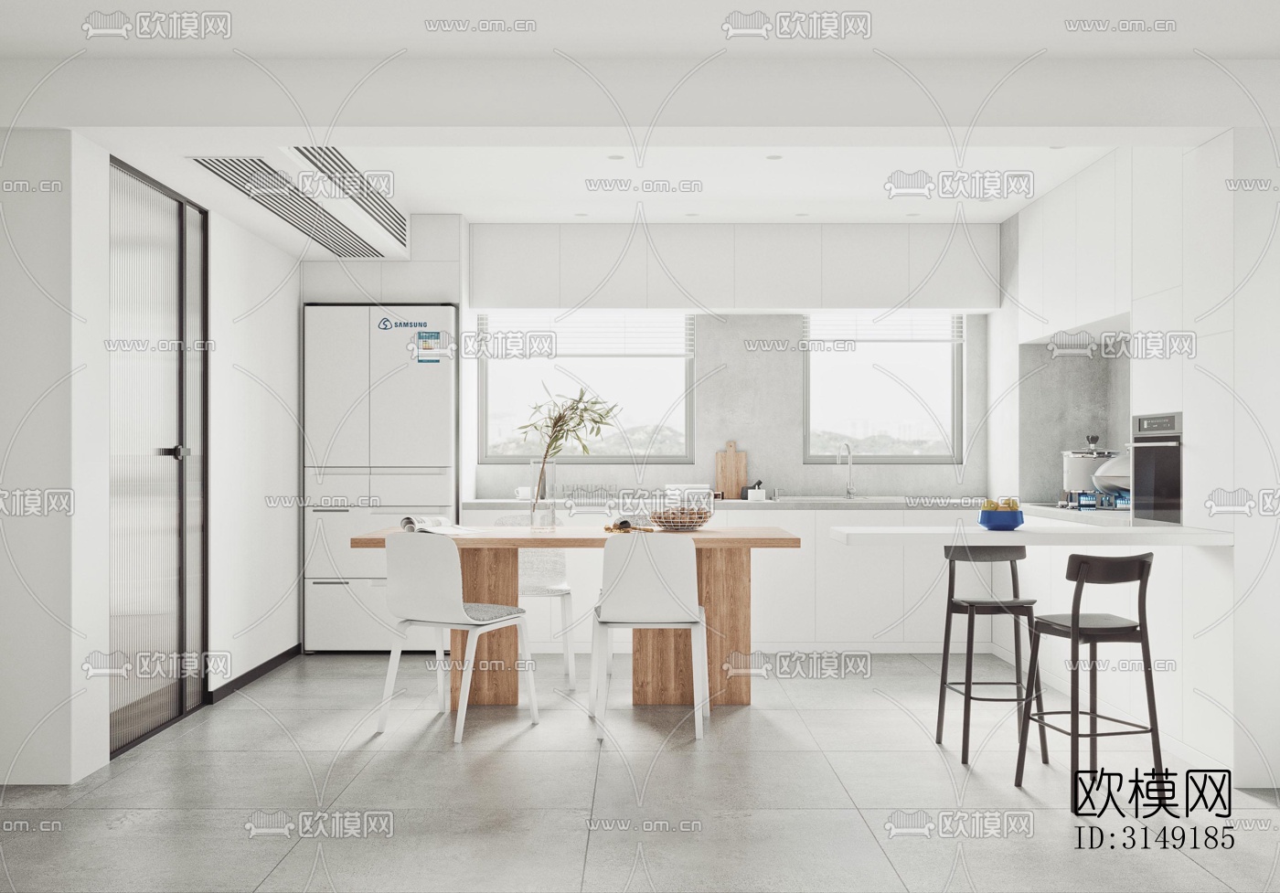 现代平层效果图下载（渲染图6）