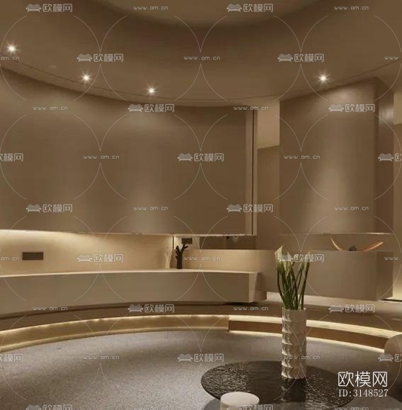 现代美容院效果图下载（渲染图4）