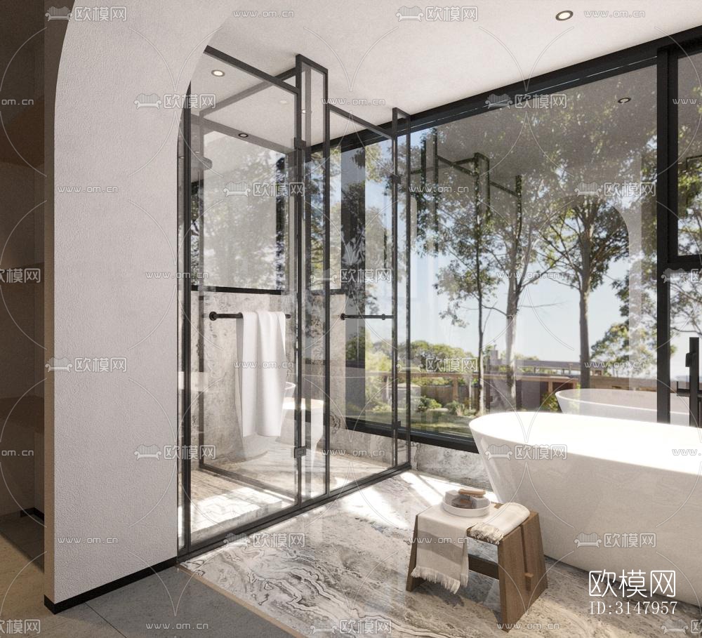 侘寂酒店民宿效果图下载（渲染图1）