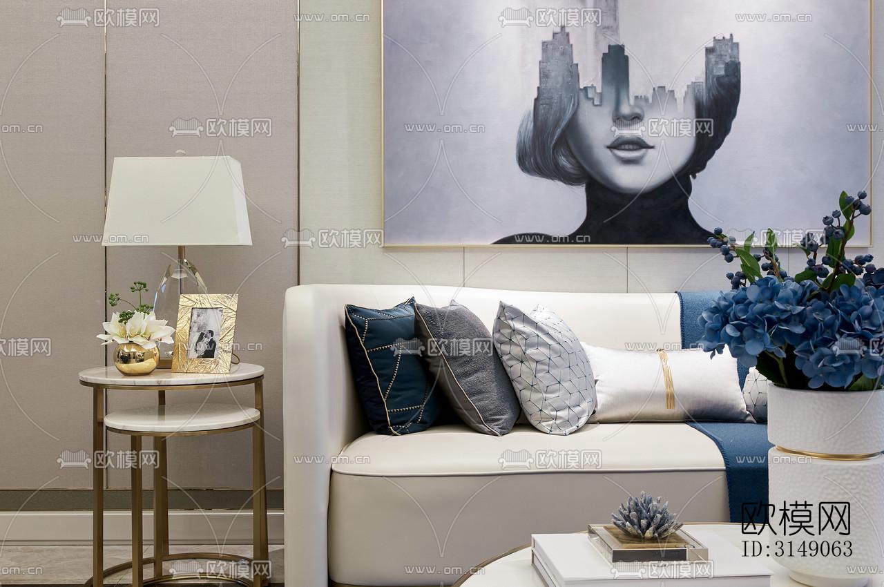 欧式平层效果图下载（渲染图5）