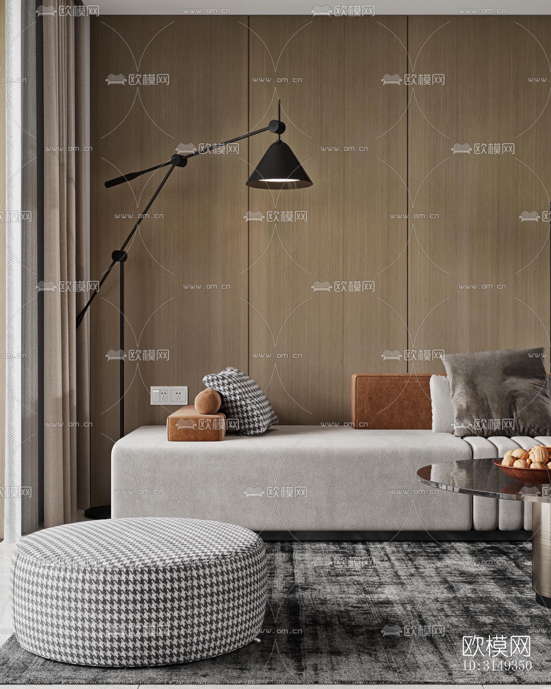 现代平层效果图下载（渲染图4）