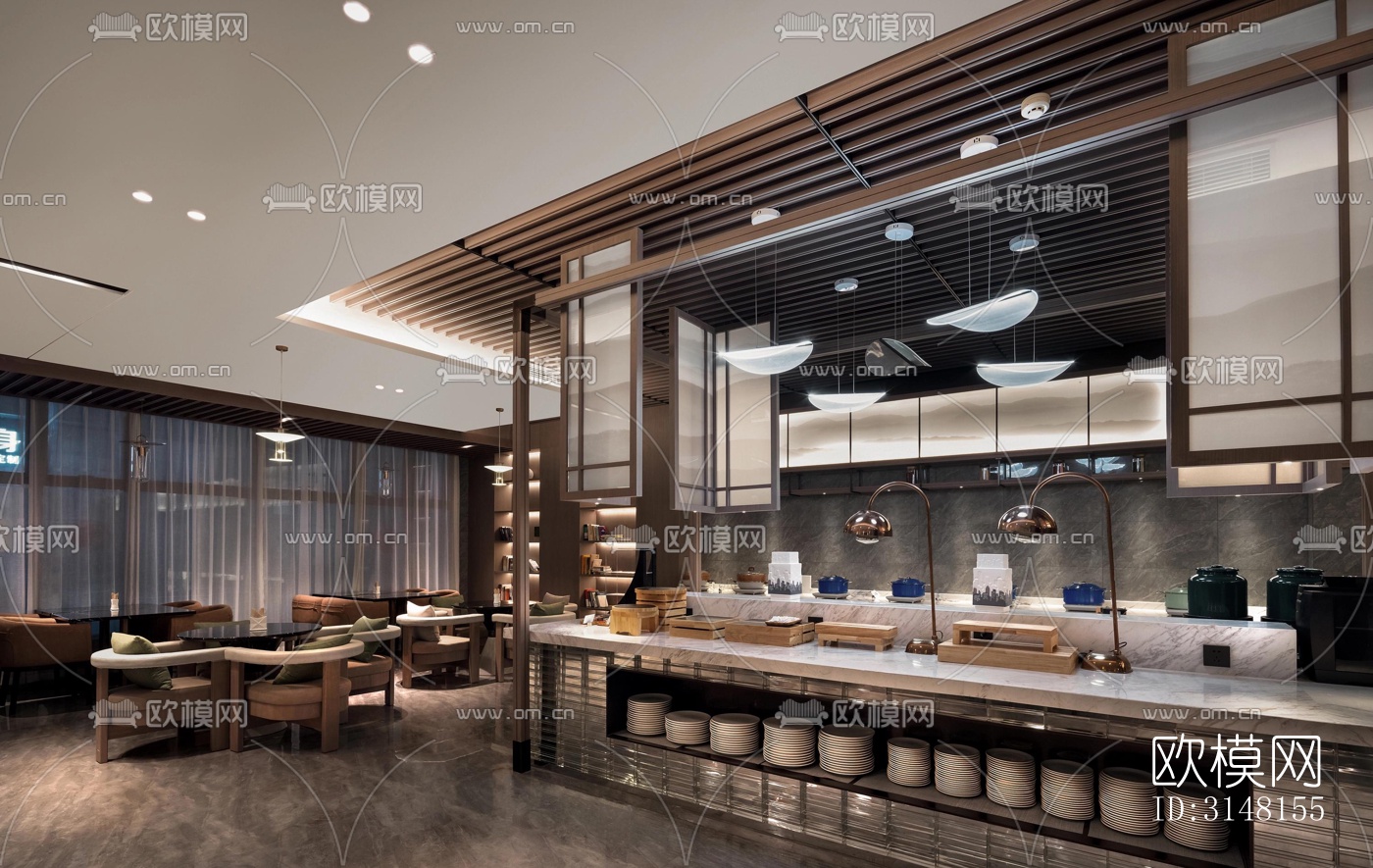 现代酒店民宿效果图下载（渲染图12）