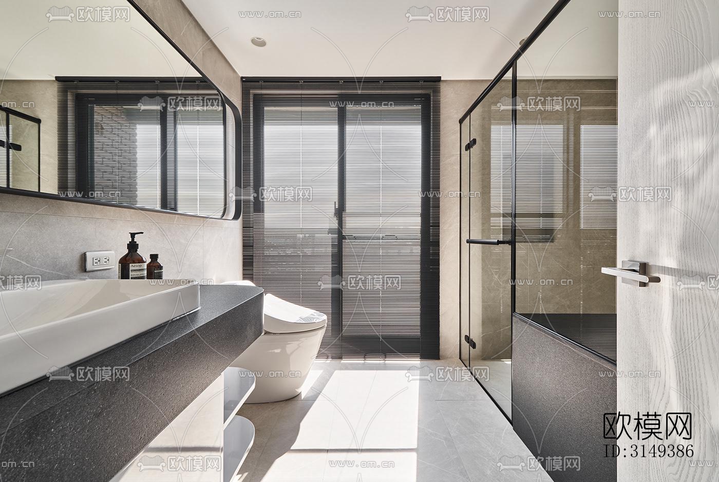 现代平层效果图下载（渲染图19）