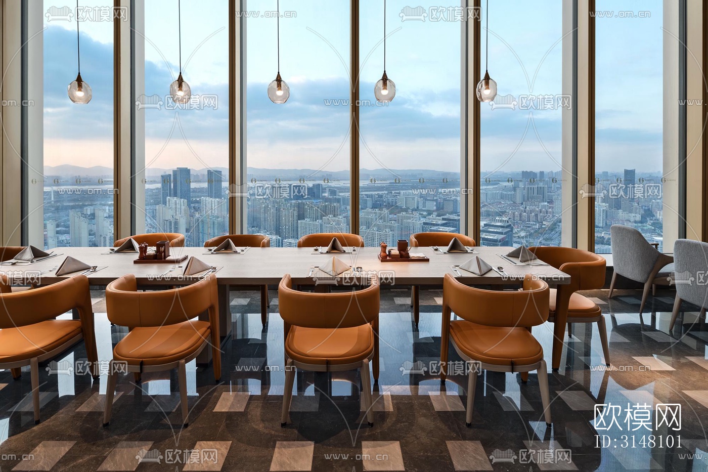 现代酒店民宿效果图下载（渲染图10）