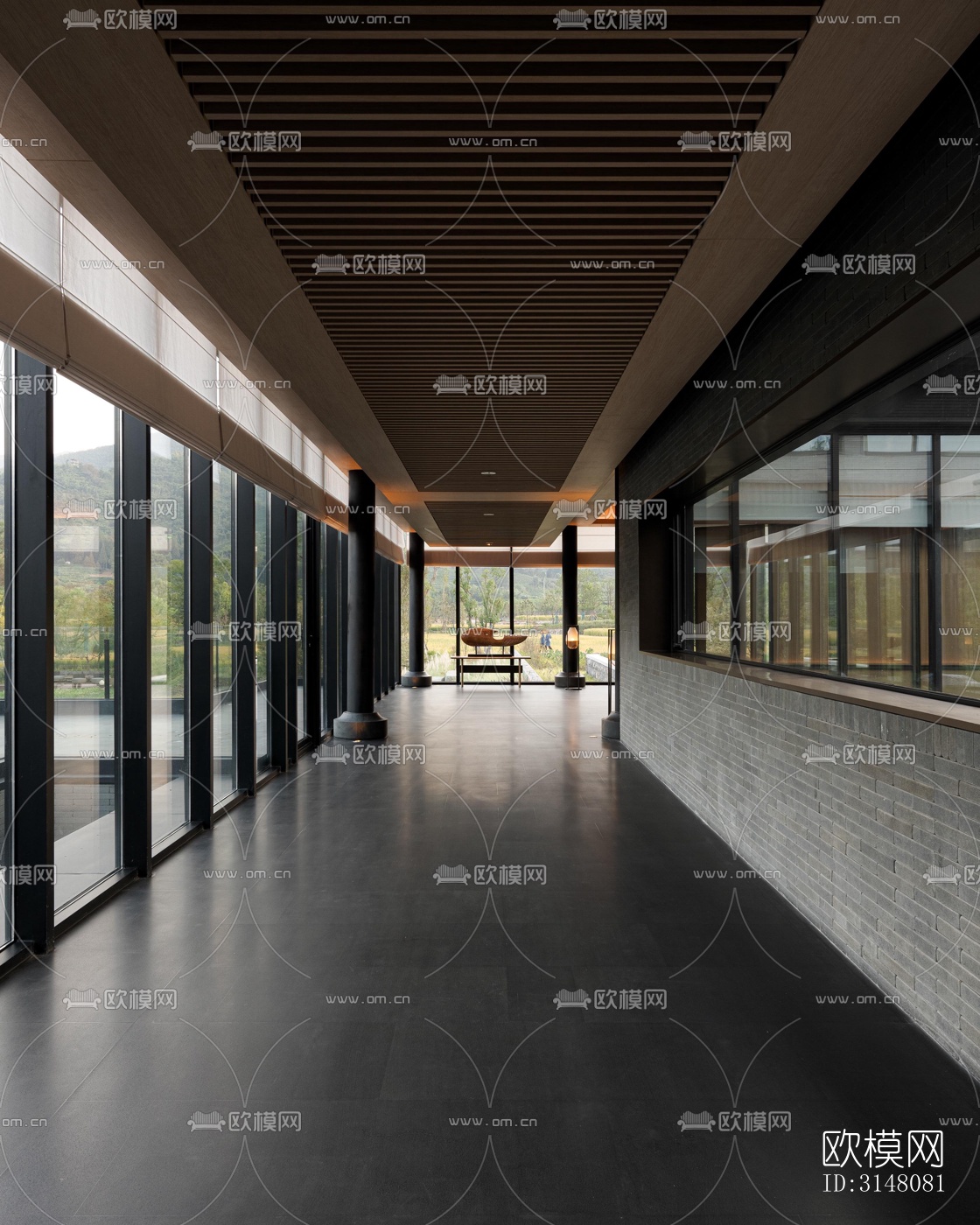 现代酒店民宿效果图下载（渲染图7）