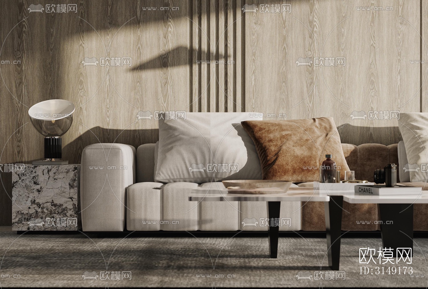 现代平层效果图下载（渲染图11）