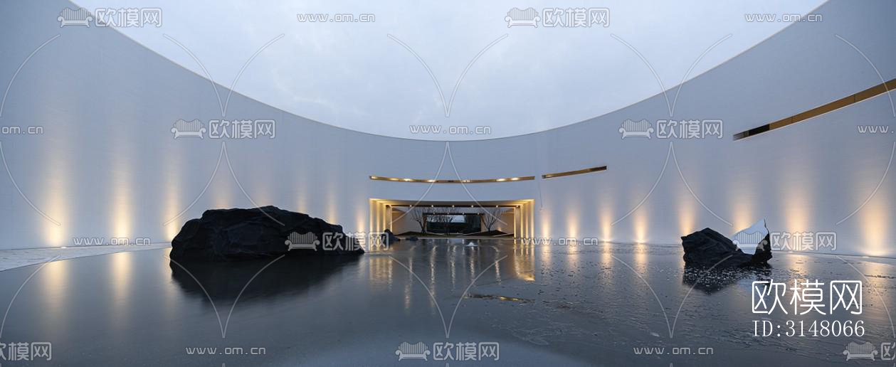 现代酒店民宿效果图下载（渲染图11）