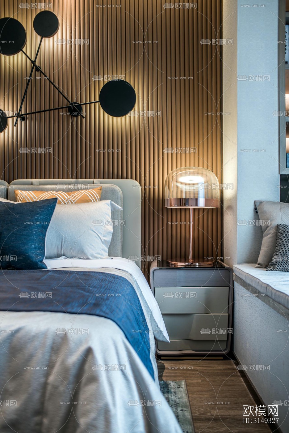 现代平层效果图下载（渲染图14）