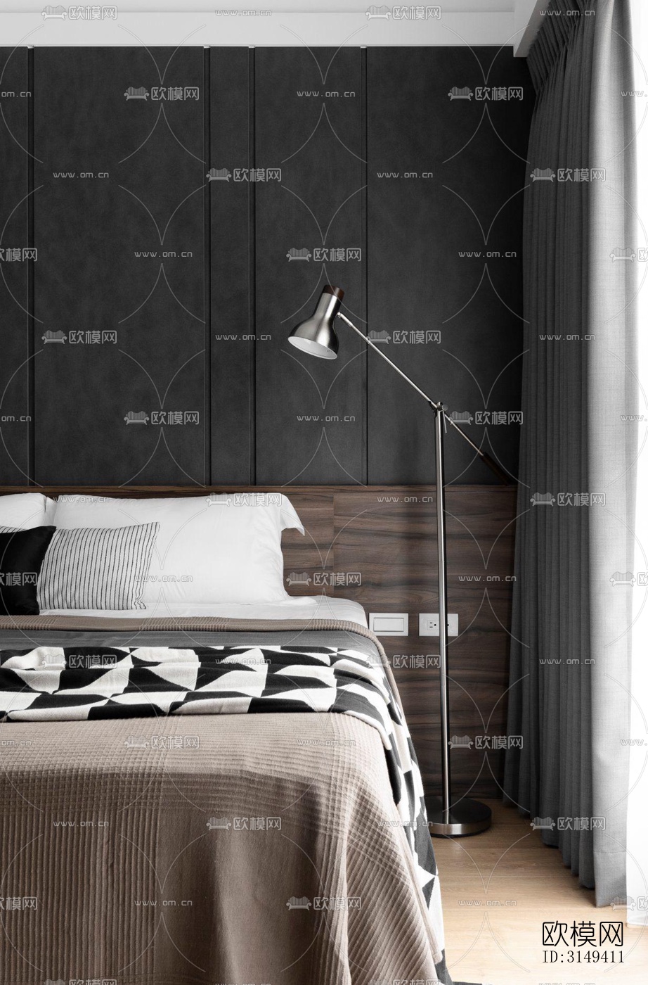 现代平层效果图下载（渲染图12）