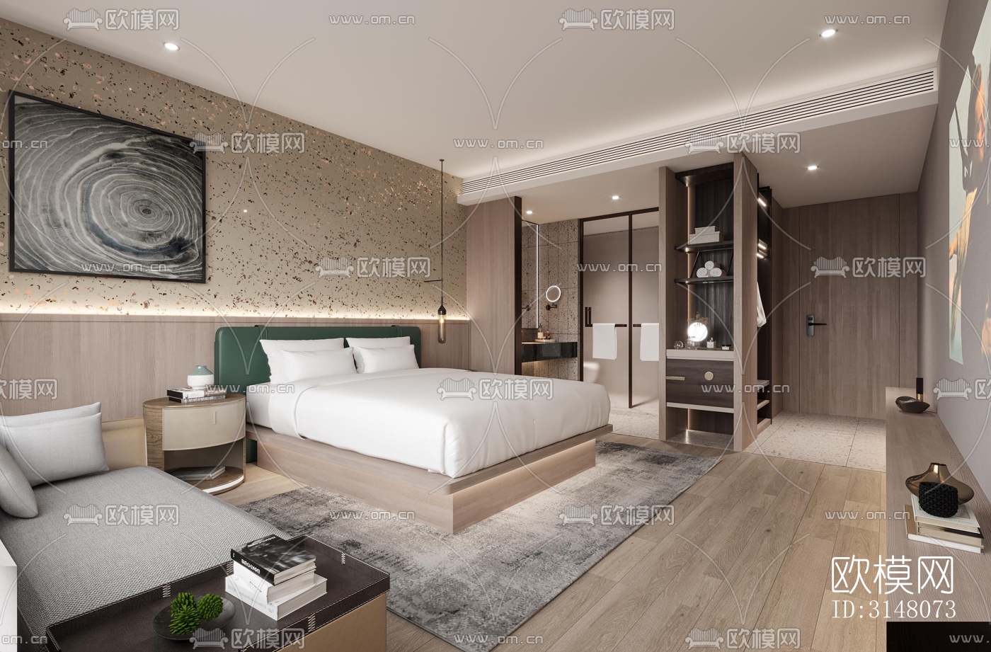 现代酒店民宿效果图下载（渲染图1）