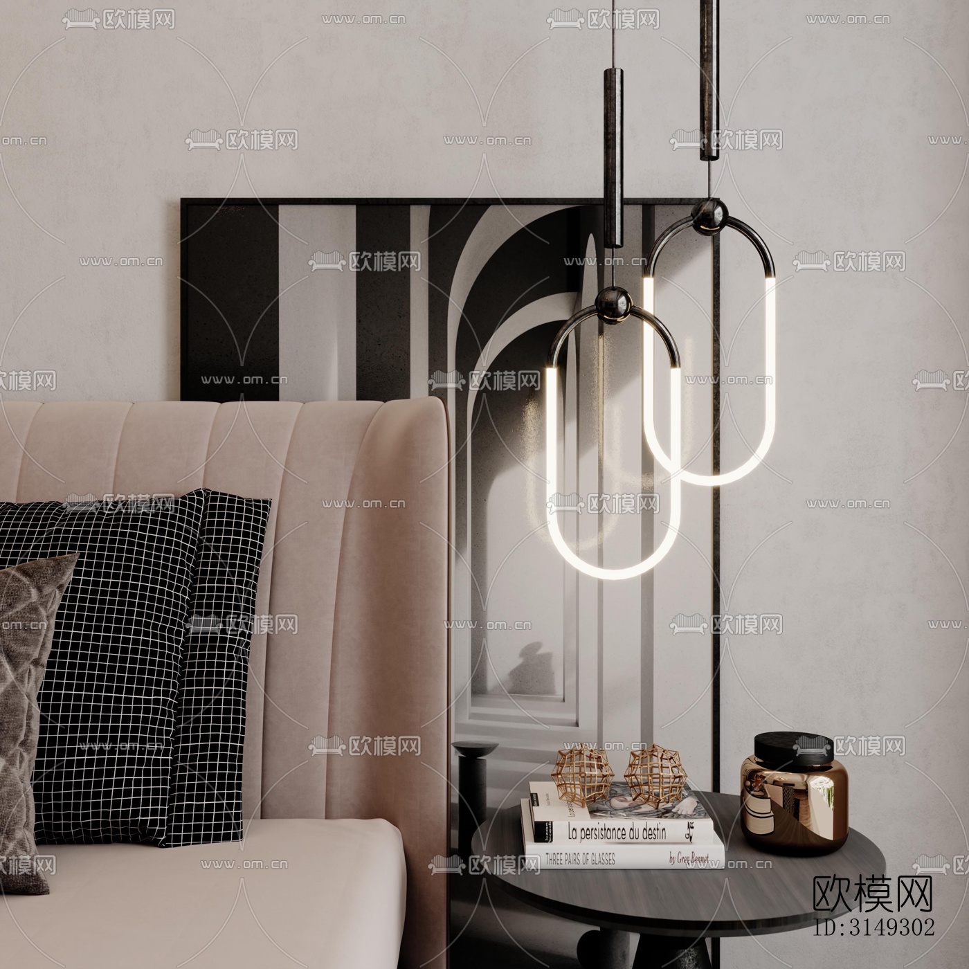 现代平层效果图下载（渲染图7）