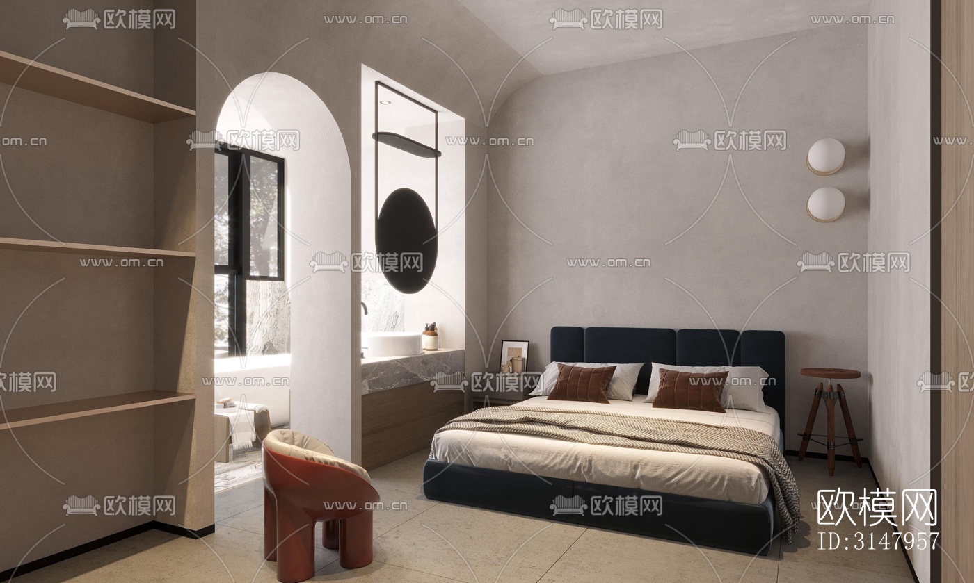 侘寂酒店民宿效果图下载（渲染图12）