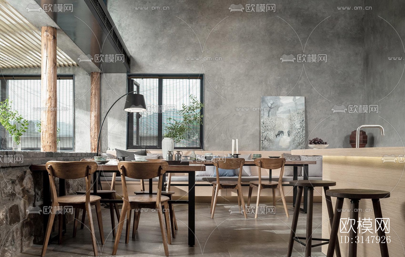 侘寂酒店民宿效果图下载（渲染图10）