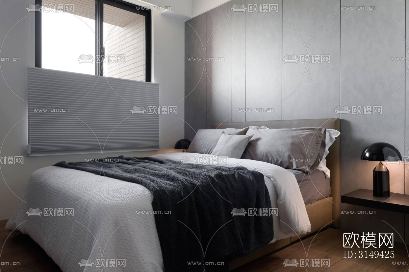 现代平层效果图下载（渲染图17）