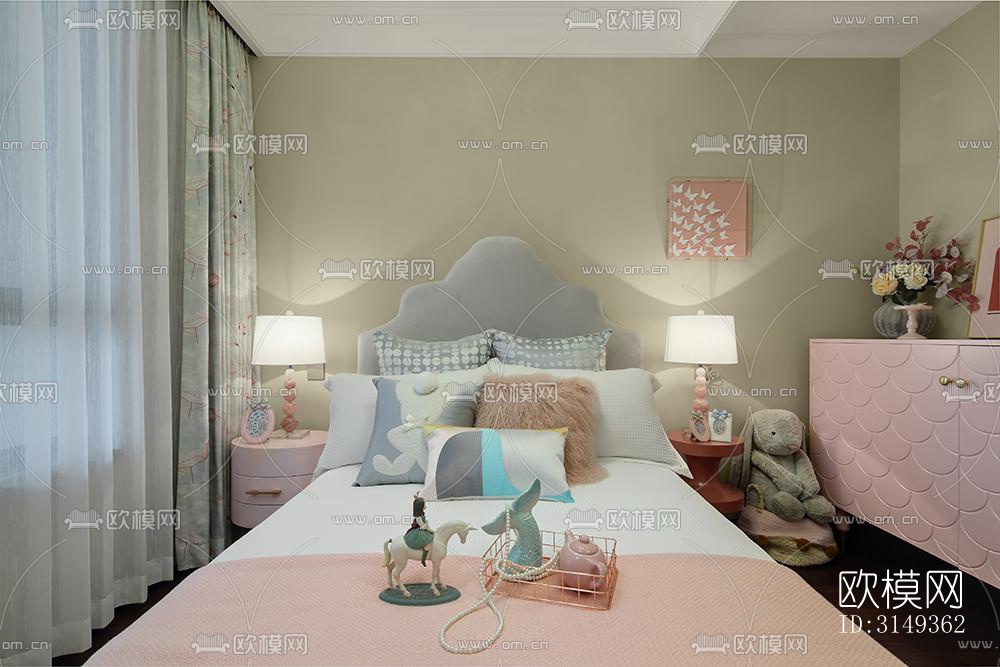 现代平层效果图下载（渲染图10）