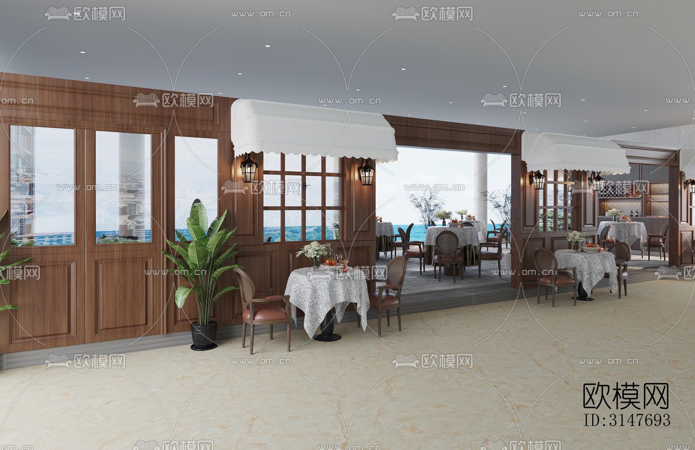 中古风图书馆效果图下载（渲染图3）