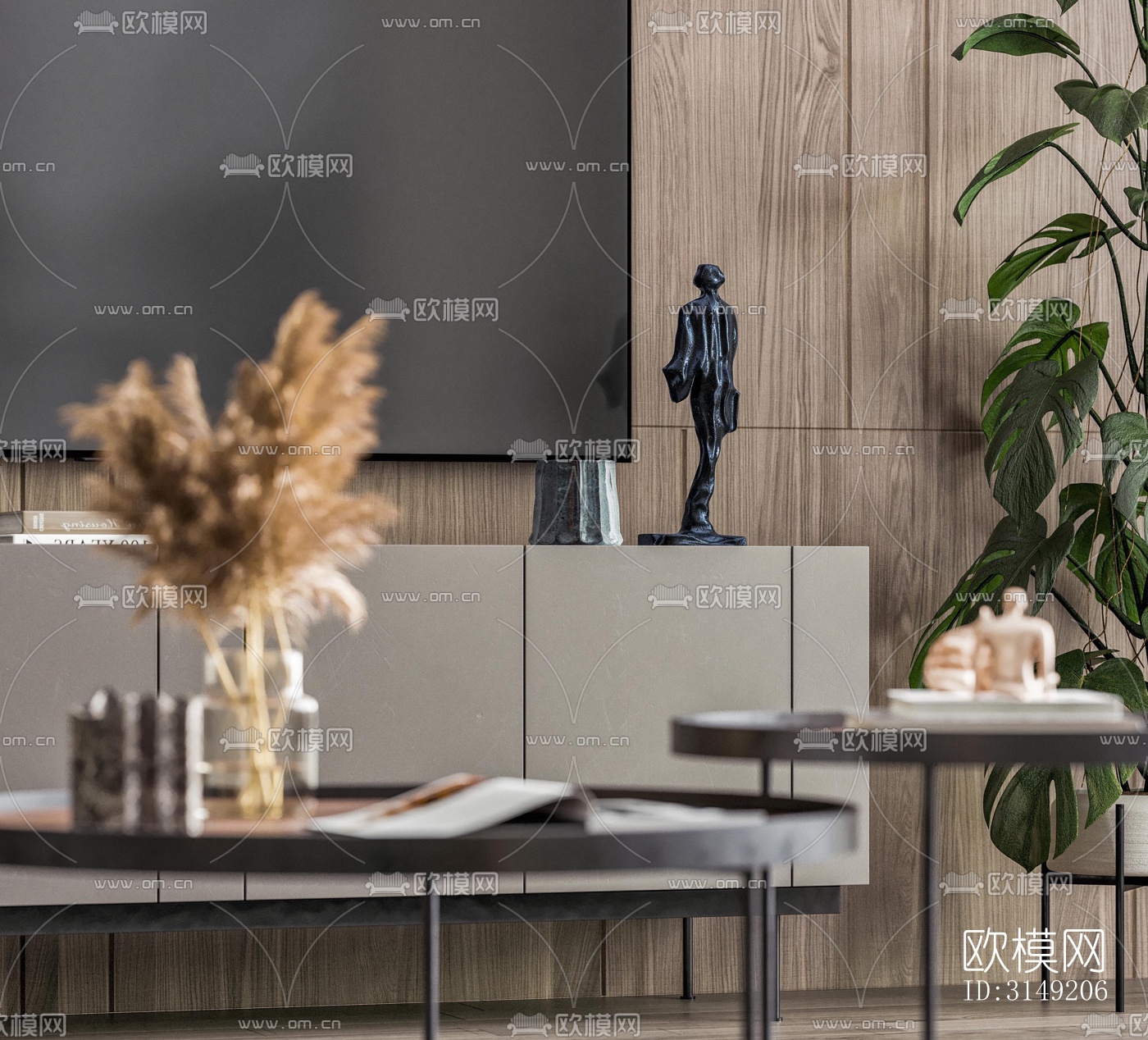 现代平层效果图下载（渲染图2）