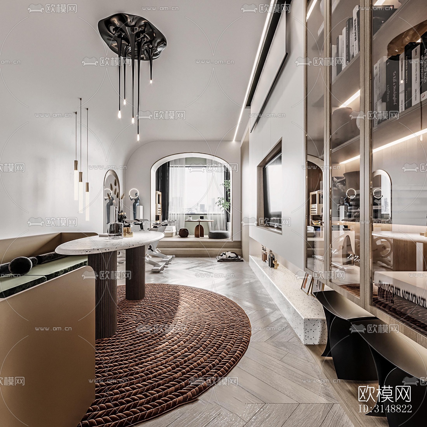 北欧平层效果图下载（渲染图7）