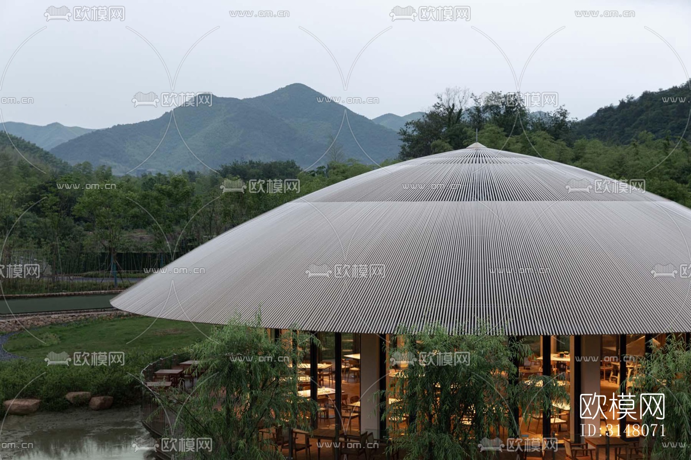 现代酒店民宿效果图下载（渲染图14）