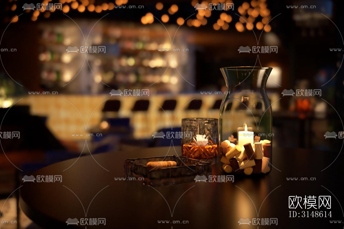 现代酒吧效果图下载（渲染图5）