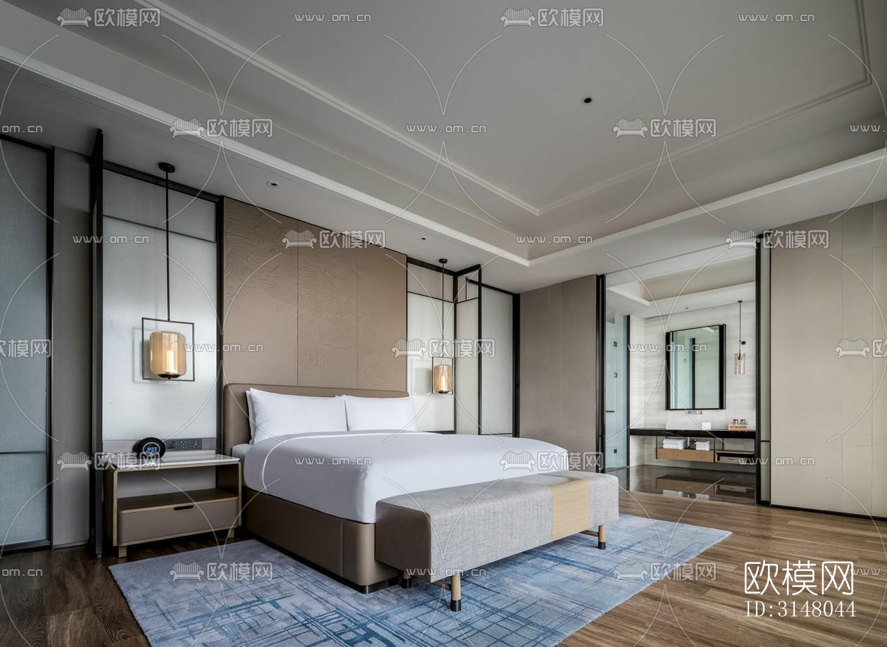 现代酒店民宿效果图下载（渲染图14）
