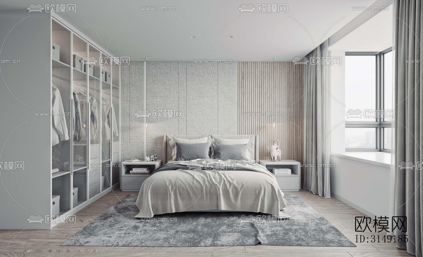 现代平层效果图下载（渲染图1）