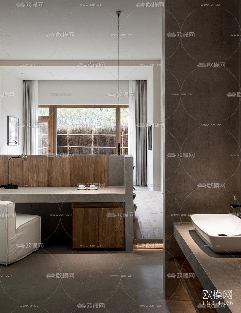 侘寂酒店民宿效果图下载（渲染图16）