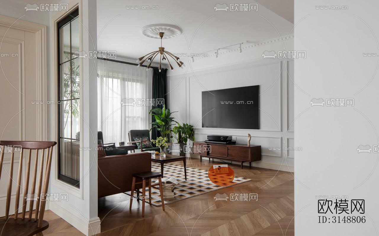 北欧平层效果图下载（渲染图9）