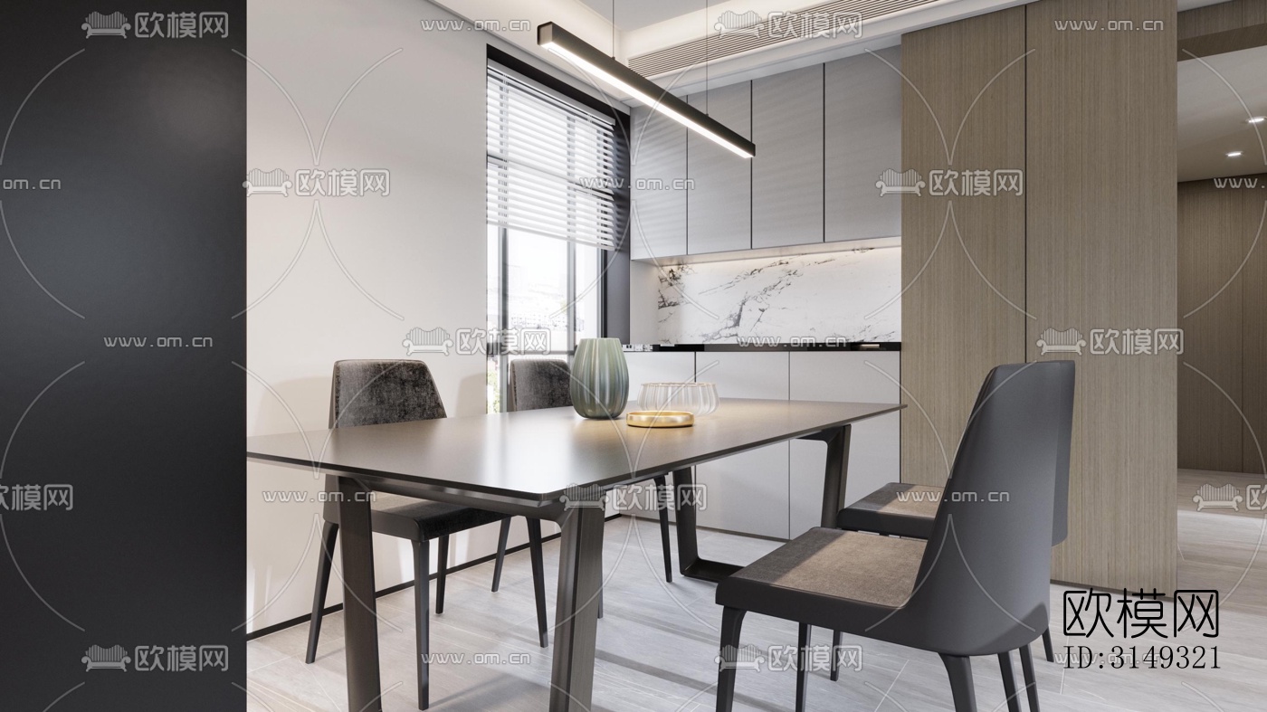 现代平层效果图下载（渲染图5）