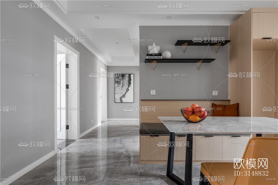 北欧平层效果图下载（渲染图7）